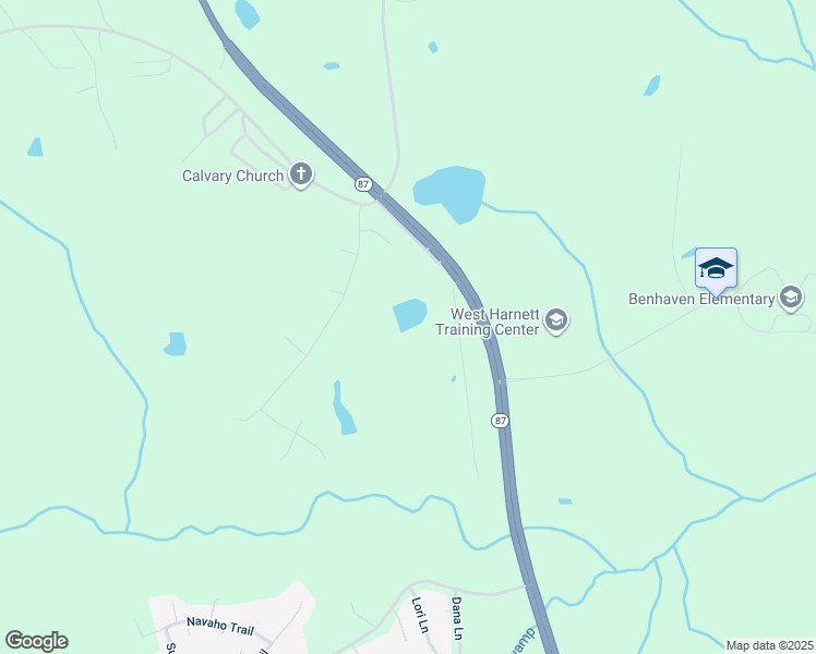 map of restaurants, bars, coffee shops, grocery stores, and more near 1777 North Carolina 87 in Sanford