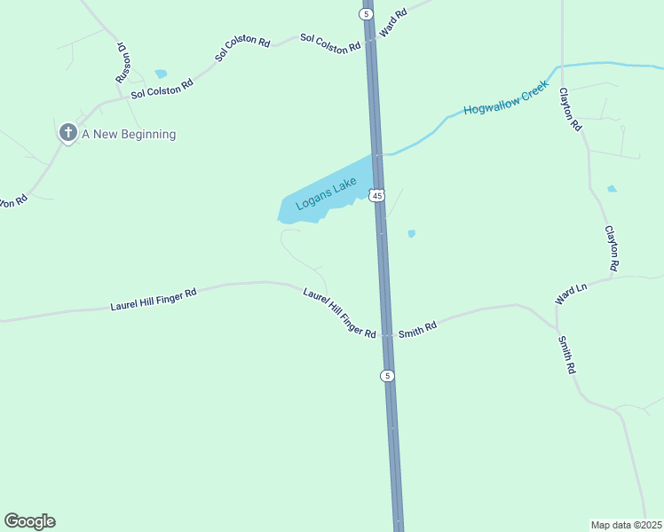map of restaurants, bars, coffee shops, grocery stores, and more near 227 Laurel Hill Finger Road in Finger