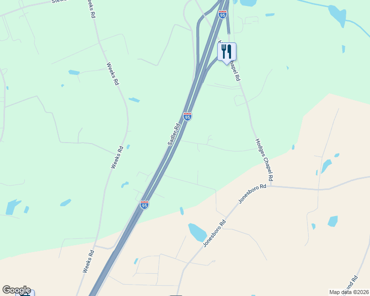 map of restaurants, bars, coffee shops, grocery stores, and more near 1340 George Perry Lee Road in Dunn