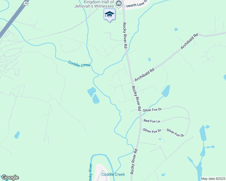map of restaurants, bars, coffee shops, grocery stores, and more near 5804 Avian Place in Concord