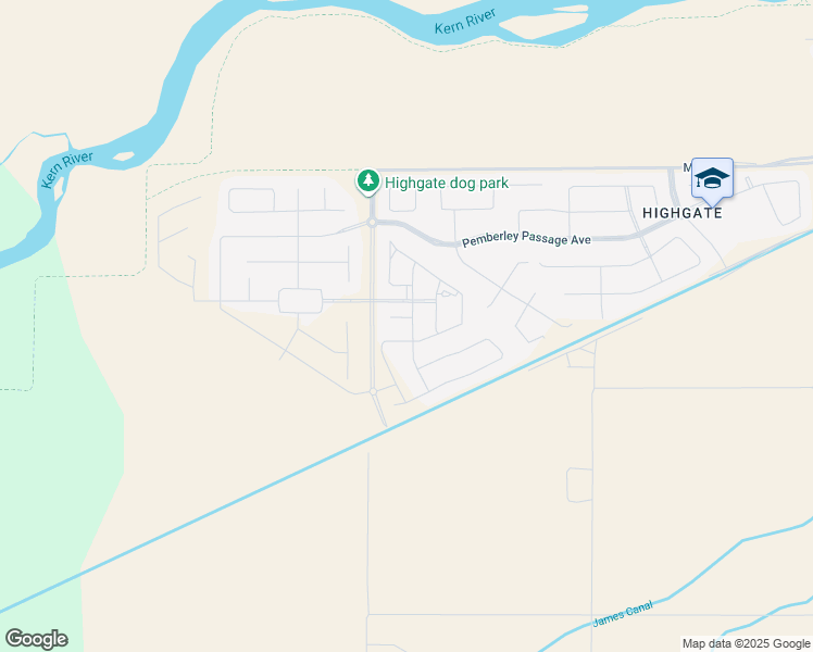 map of restaurants, bars, coffee shops, grocery stores, and more near 14403 Utica Way in Bakersfield