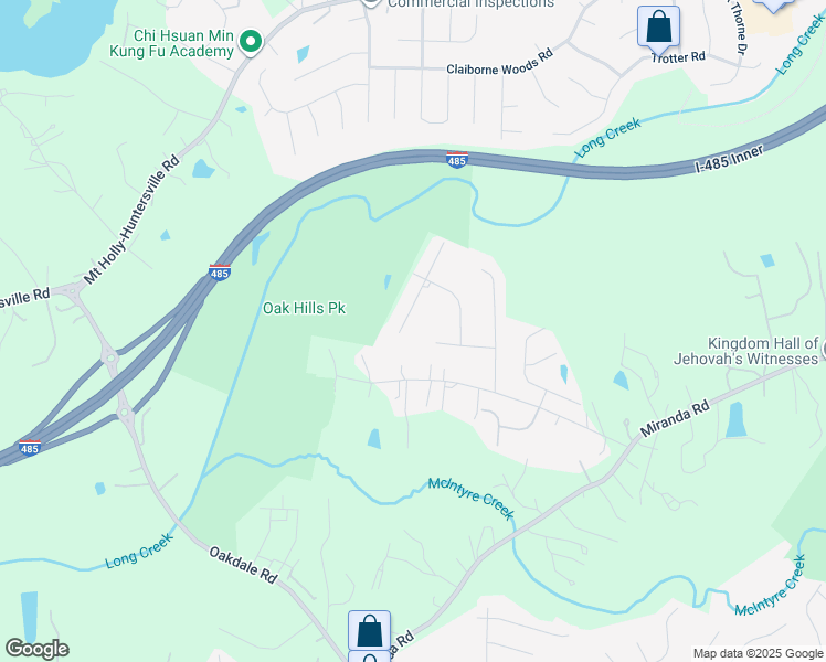 map of restaurants, bars, coffee shops, grocery stores, and more near 2910 Phillips Fairway Drive in Charlotte