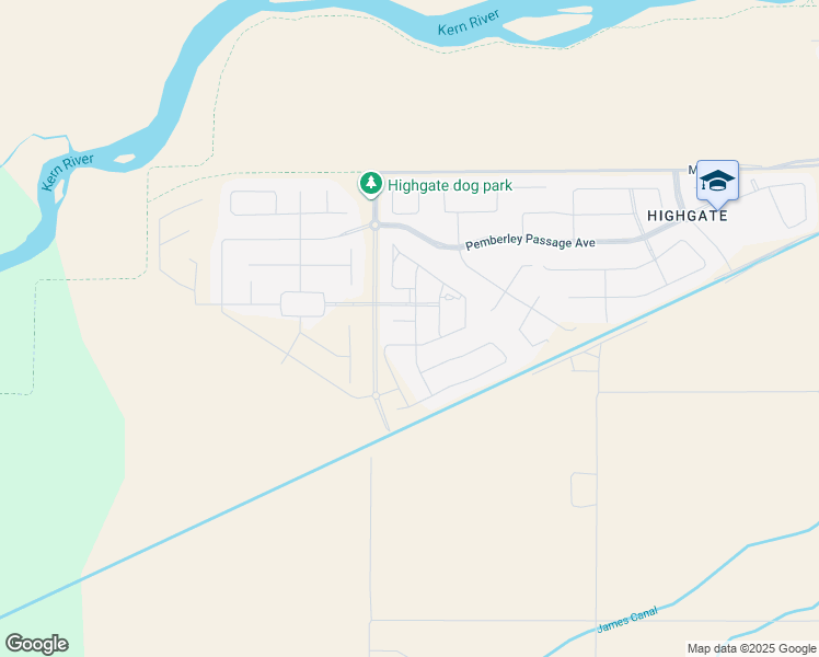 map of restaurants, bars, coffee shops, grocery stores, and more near 14403 Utica Way in Bakersfield