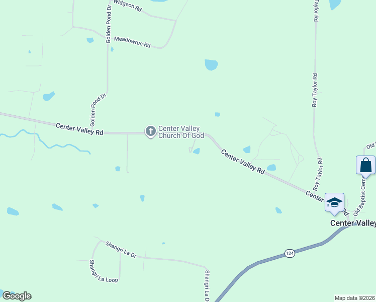 map of restaurants, bars, coffee shops, grocery stores, and more near 1987 Center Valley Road in Russellville
