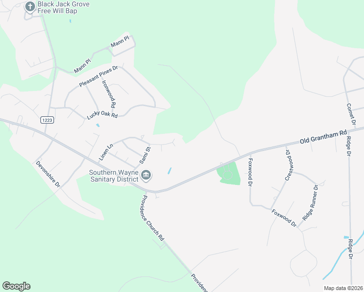 map of restaurants, bars, coffee shops, grocery stores, and more near 101 Rhythm Place in Goldsboro