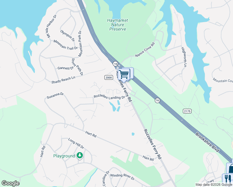 map of restaurants, bars, coffee shops, grocery stores, and more near Coddington Ridge Drive in Charlotte