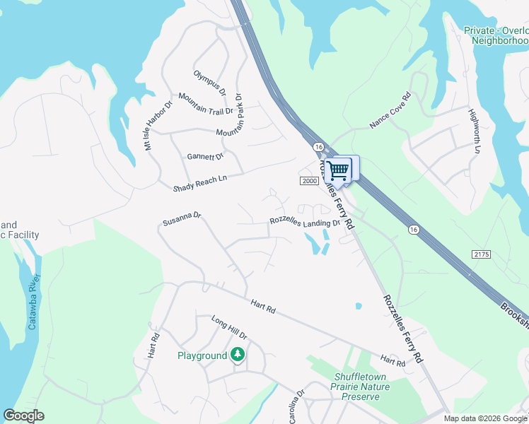 map of restaurants, bars, coffee shops, grocery stores, and more near 12438 Hennigan Place Lane in Charlotte