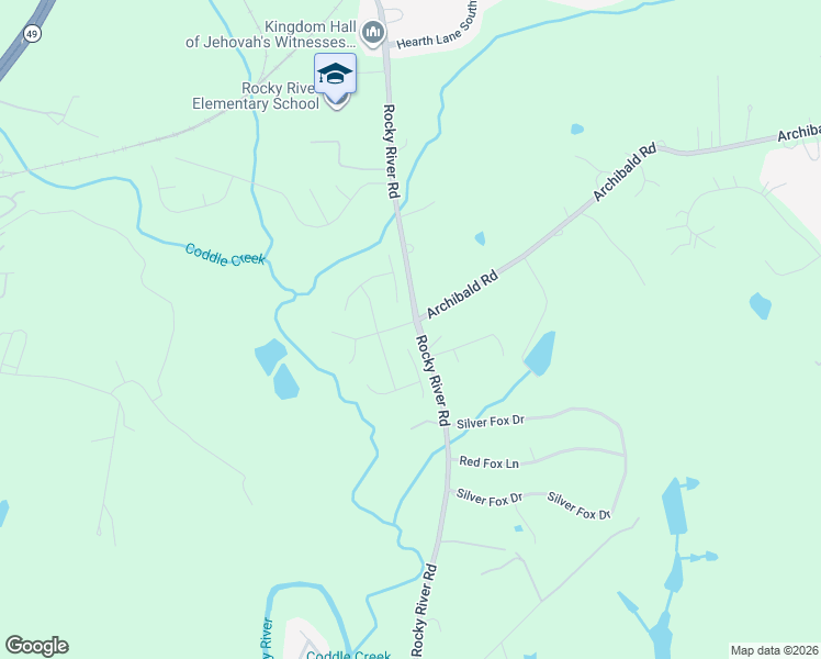 map of restaurants, bars, coffee shops, grocery stores, and more near 1001 Boulder Drive in Concord