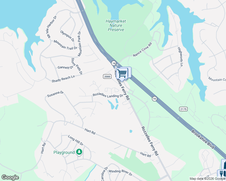 map of restaurants, bars, coffee shops, grocery stores, and more near 3036 Mayer House Court in Charlotte