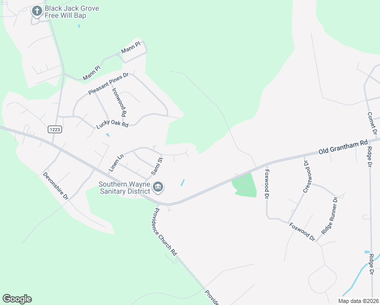 map of restaurants, bars, coffee shops, grocery stores, and more near 101 Rhythm Place in Goldsboro