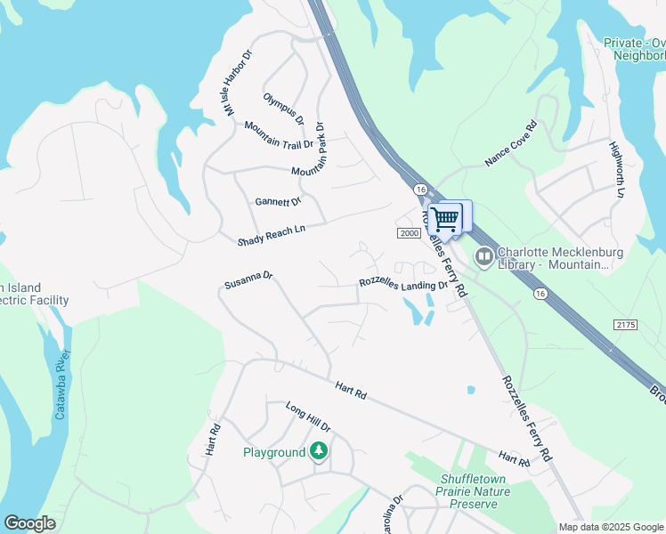 map of restaurants, bars, coffee shops, grocery stores, and more near 12138 Goff House Court in Charlotte