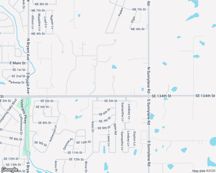map of restaurants, bars, coffee shops, grocery stores, and more near 3401 Southeast 4th Street in Moore
