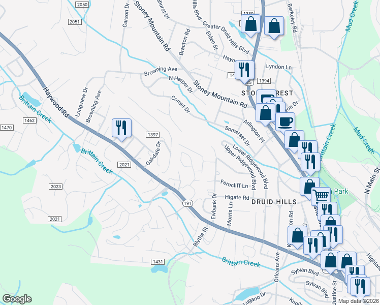 map of restaurants, bars, coffee shops, grocery stores, and more near 168 Allen Paul Road in Hendersonville