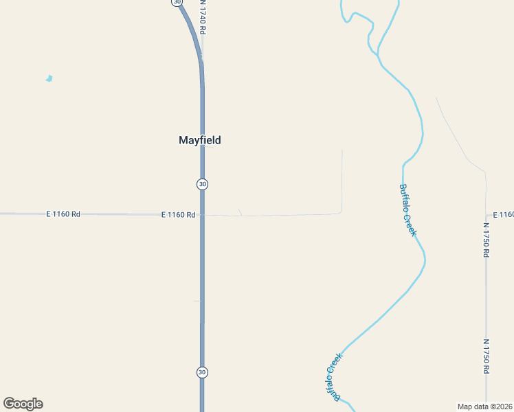 map of restaurants, bars, coffee shops, grocery stores, and more near E1160 Road in Sayre