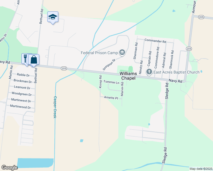map of restaurants, bars, coffee shops, grocery stores, and more near 6701 Louise Drive in Millington