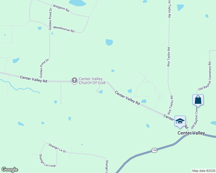 map of restaurants, bars, coffee shops, grocery stores, and more near 1987 Center Valley Road in Russellville