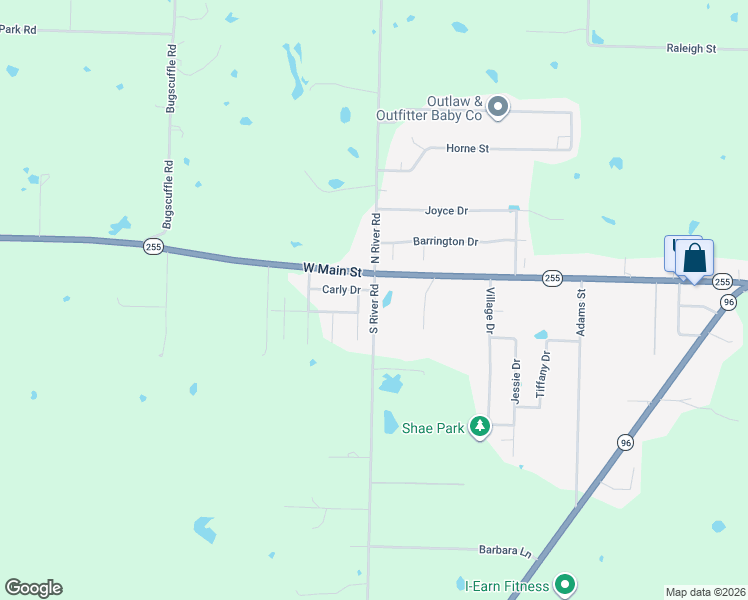 map of restaurants, bars, coffee shops, grocery stores, and more near County Road 63 in Lavaca