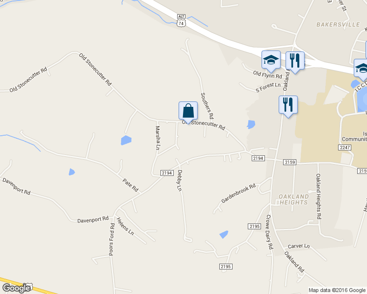 map of restaurants, bars, coffee shops, grocery stores, and more near 161 CC Hoyle Road in Rutherfordton