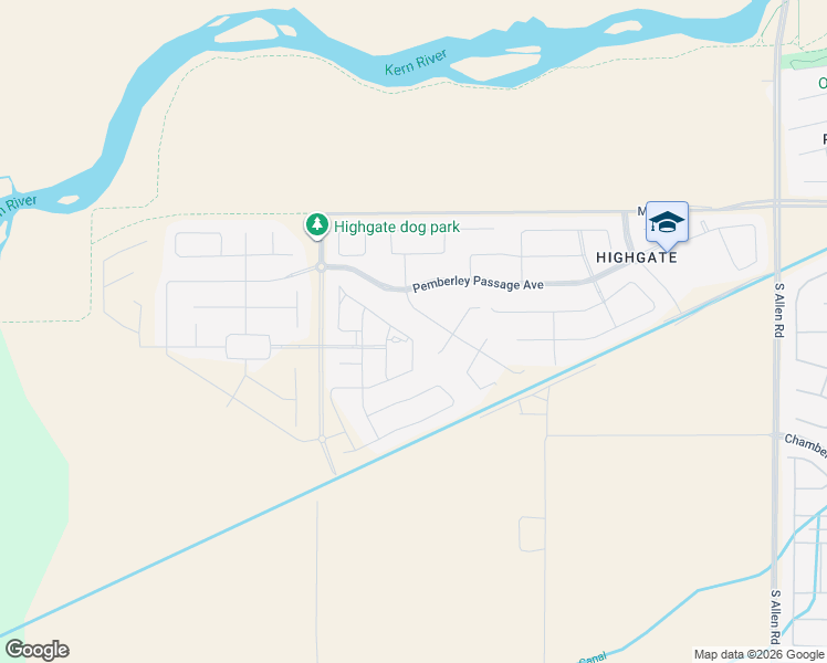 map of restaurants, bars, coffee shops, grocery stores, and more near 14108 Ebrington Drive in Bakersfield