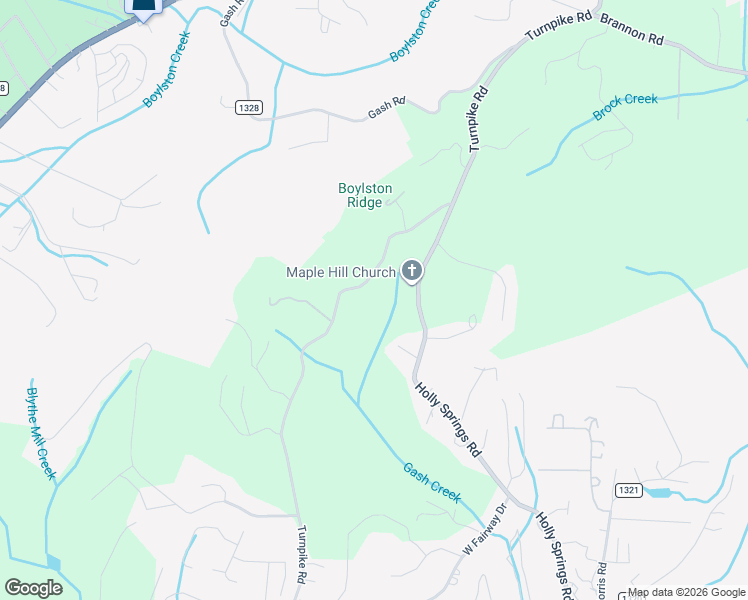 map of restaurants, bars, coffee shops, grocery stores, and more near 2653 Turnpike Road in Horse Shoe