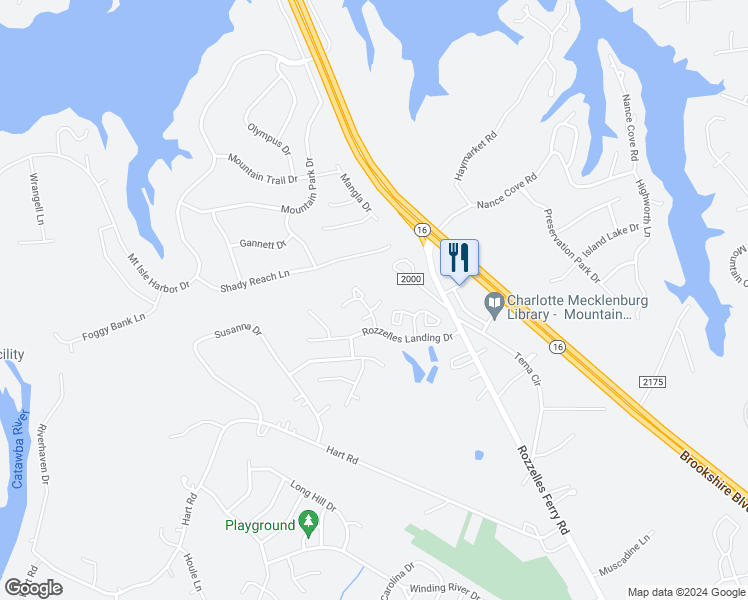 map of restaurants, bars, coffee shops, grocery stores, and more near 1928 Billingsville School Court in Charlotte