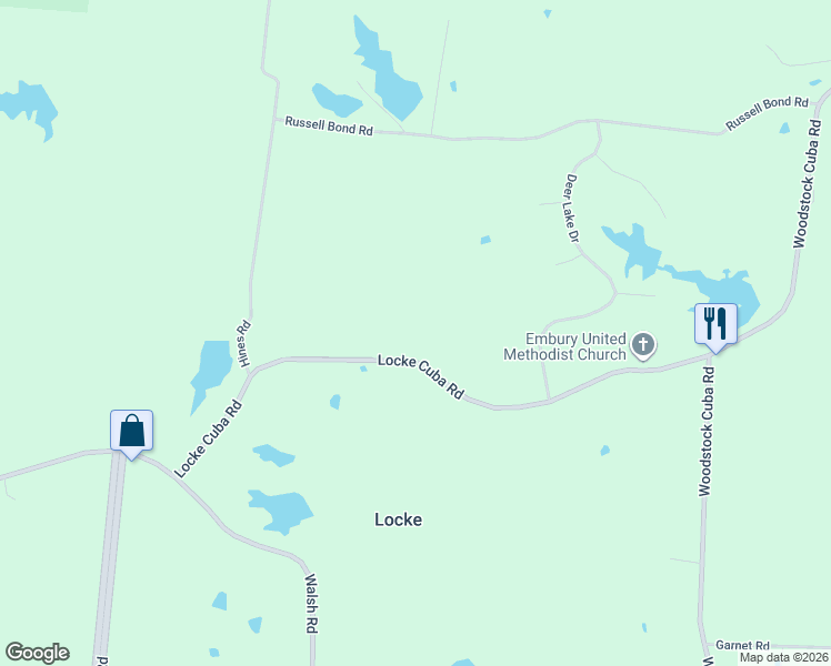 map of restaurants, bars, coffee shops, grocery stores, and more near 1780 Locke Cuba Rd in Millington