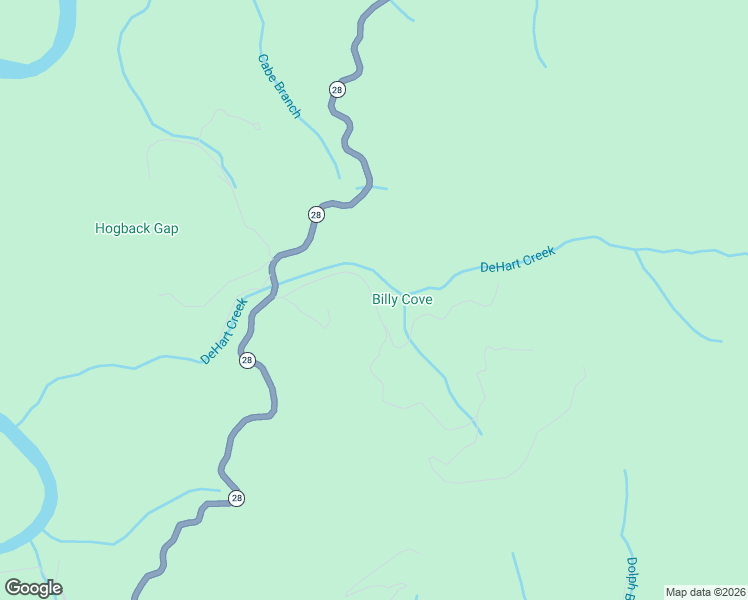 map of restaurants, bars, coffee shops, grocery stores, and more near 217 Old Brush Creek Road in Bryson City