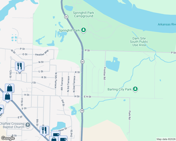 map of restaurants, bars, coffee shops, grocery stores, and more near 1225 Partridge Place in Central City