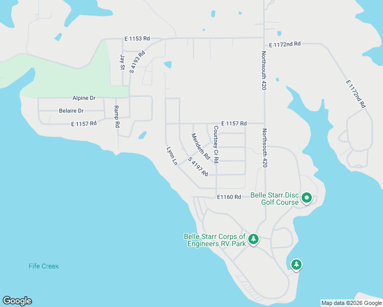 map of restaurants, bars, coffee shops, grocery stores, and more near 1825 Merideth Road in Eufaula