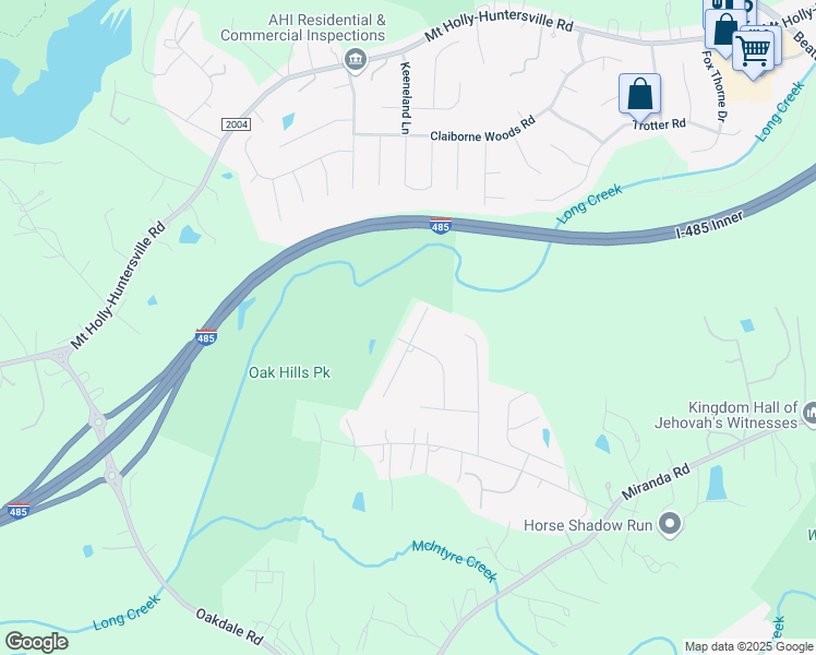 map of restaurants, bars, coffee shops, grocery stores, and more near 3011 Phillips Fairway Drive in Charlotte