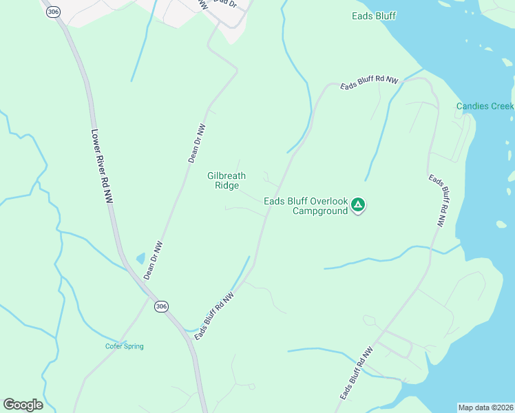 map of restaurants, bars, coffee shops, grocery stores, and more near 1542 Eads Bluff Road Northwest in Georgetown