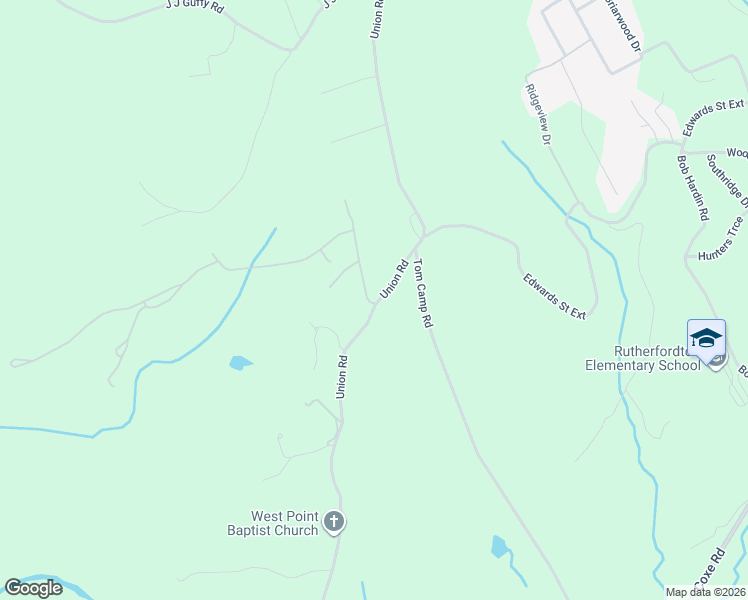 map of restaurants, bars, coffee shops, grocery stores, and more near 791 Union Road in Rutherfordton