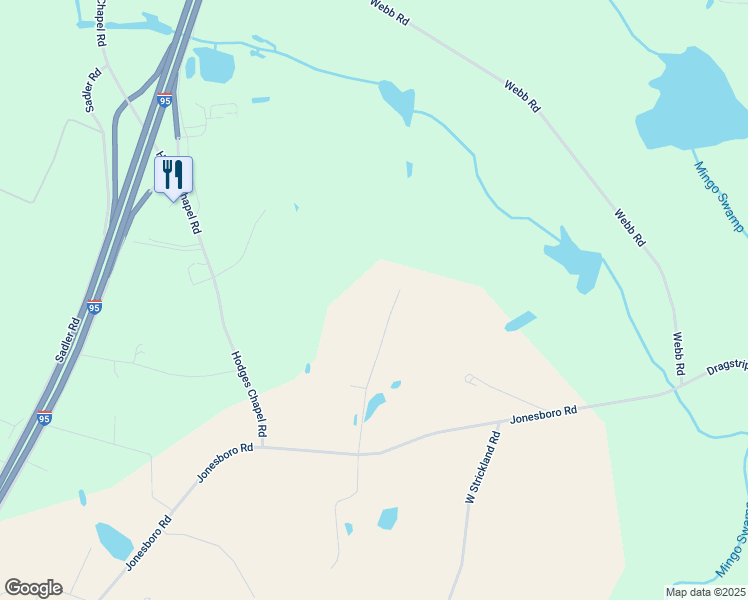 map of restaurants, bars, coffee shops, grocery stores, and more near 303 Ashley Dawn Lane in Dunn