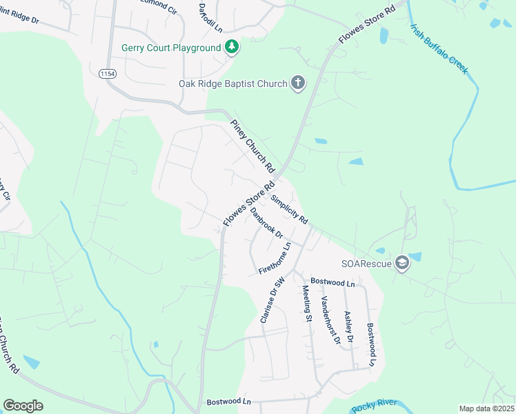 map of restaurants, bars, coffee shops, grocery stores, and more near 1107 Danbrooke Dr in Concord