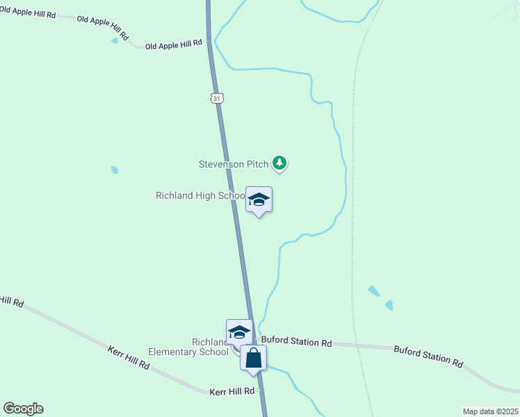 map of restaurants, bars, coffee shops, grocery stores, and more near 10610 Columbia Highway in Lynnville