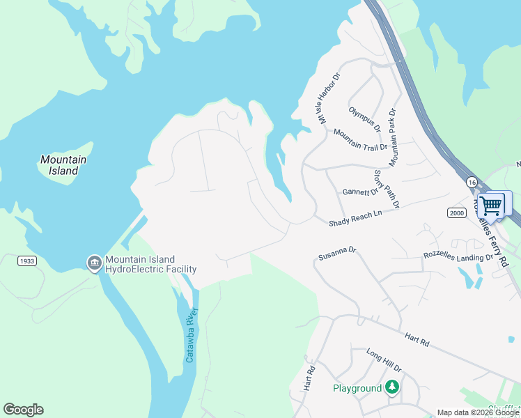 map of restaurants, bars, coffee shops, grocery stores, and more near 1936 Mount Isle Harbor Drive in Charlotte