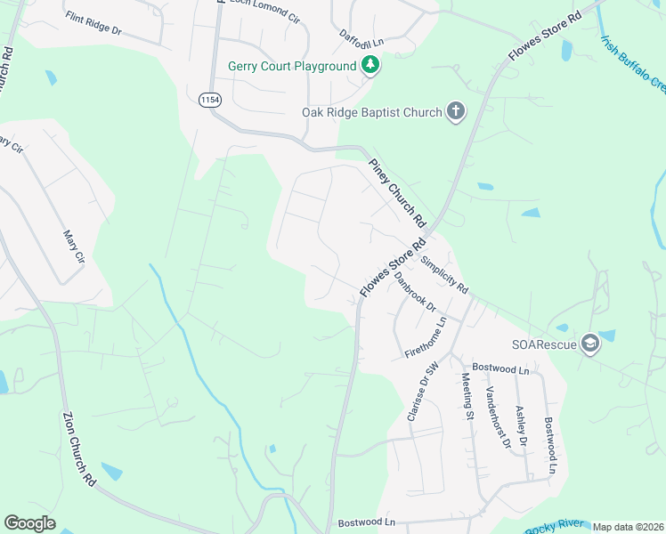 map of restaurants, bars, coffee shops, grocery stores, and more near 1045 Jeffrey Court Southwest in Concord