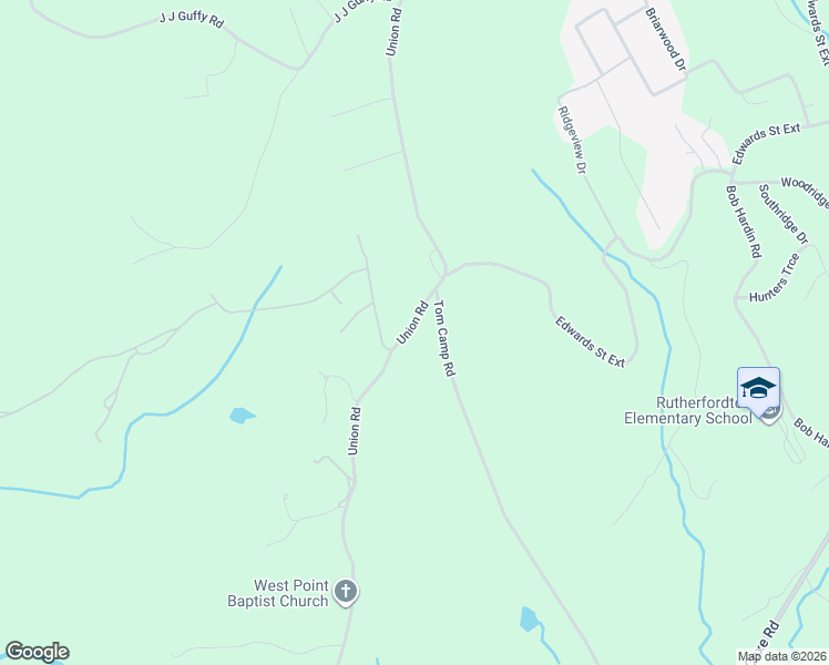 map of restaurants, bars, coffee shops, grocery stores, and more near 791 Union Road in Rutherfordton