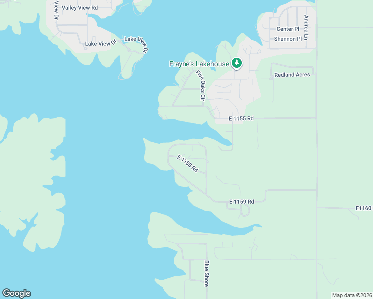 map of restaurants, bars, coffee shops, grocery stores, and more near 429868 East 1158 Road in Porum