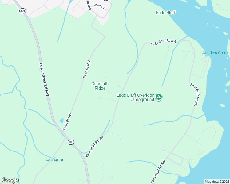 map of restaurants, bars, coffee shops, grocery stores, and more near 1542 Eads Bluff Road Northwest in Georgetown