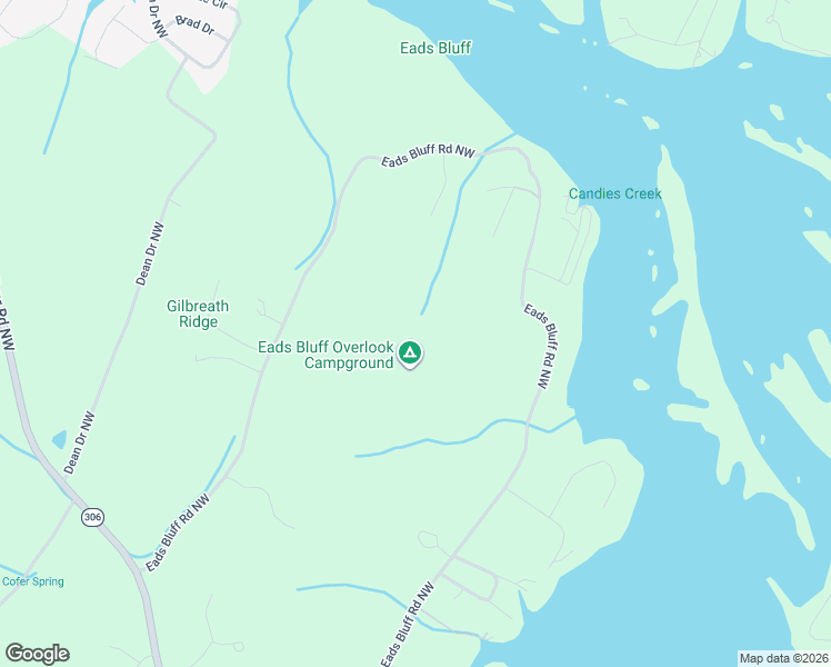 map of restaurants, bars, coffee shops, grocery stores, and more near 999 Eads Bluff Road Northwest in Georgetown