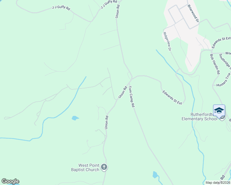 map of restaurants, bars, coffee shops, grocery stores, and more near 791 Union Road in Rutherfordton