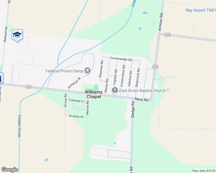 map of restaurants, bars, coffee shops, grocery stores, and more near 7748 Nimitz Road in Millington