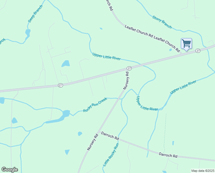 map of restaurants, bars, coffee shops, grocery stores, and more near 65 Patsy Lemons Lane in Lillington