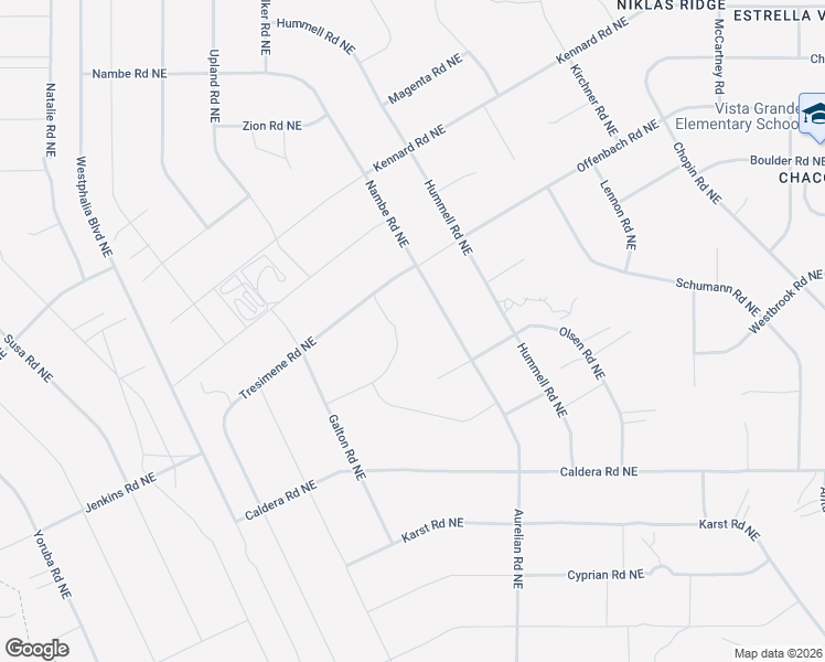 map of restaurants, bars, coffee shops, grocery stores, and more near Nambe Road Northeast in Rio Rancho