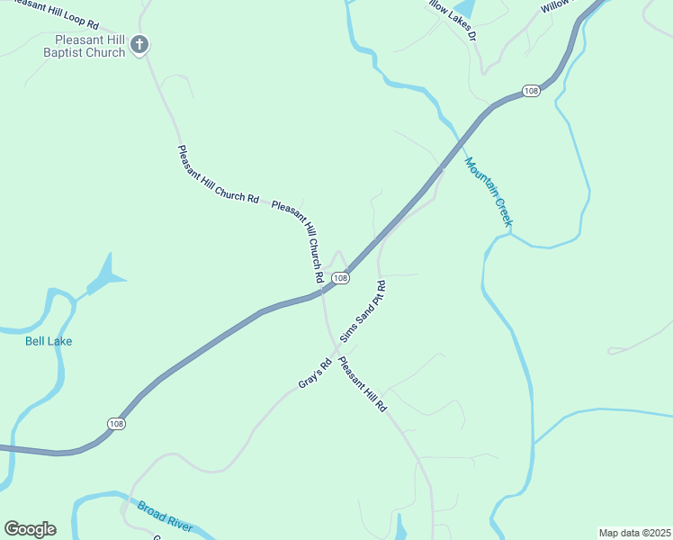 map of restaurants, bars, coffee shops, grocery stores, and more near 2114 North Carolina 108 in Rutherfordton