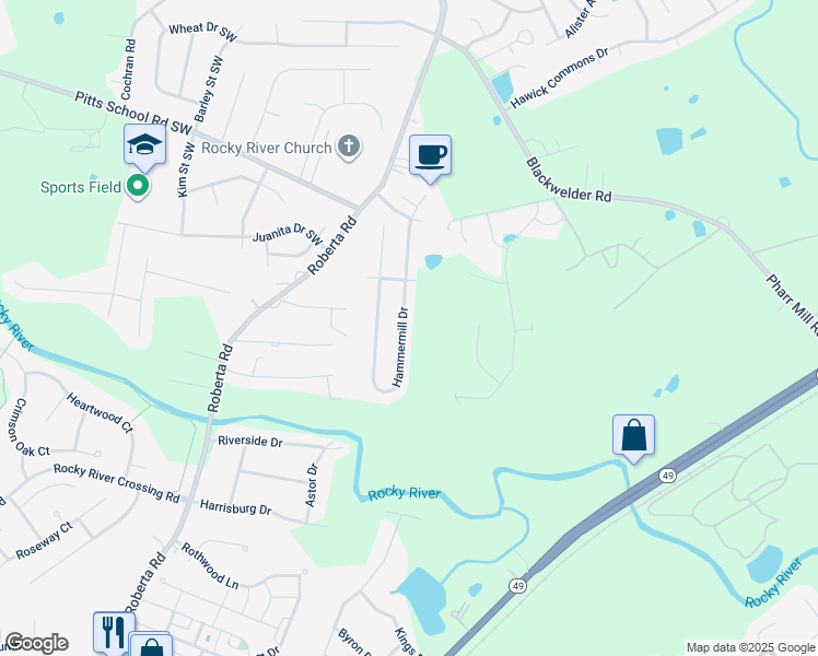 map of restaurants, bars, coffee shops, grocery stores, and more near 5539 Hammermill Drive in Harrisburg
