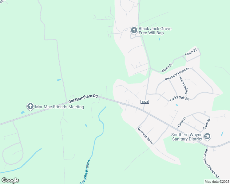 map of restaurants, bars, coffee shops, grocery stores, and more near 210 Greystone Drive in Goldsboro
