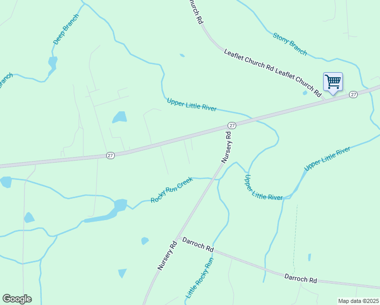 map of restaurants, bars, coffee shops, grocery stores, and more near 9371 North Carolina 27 in Lillington
