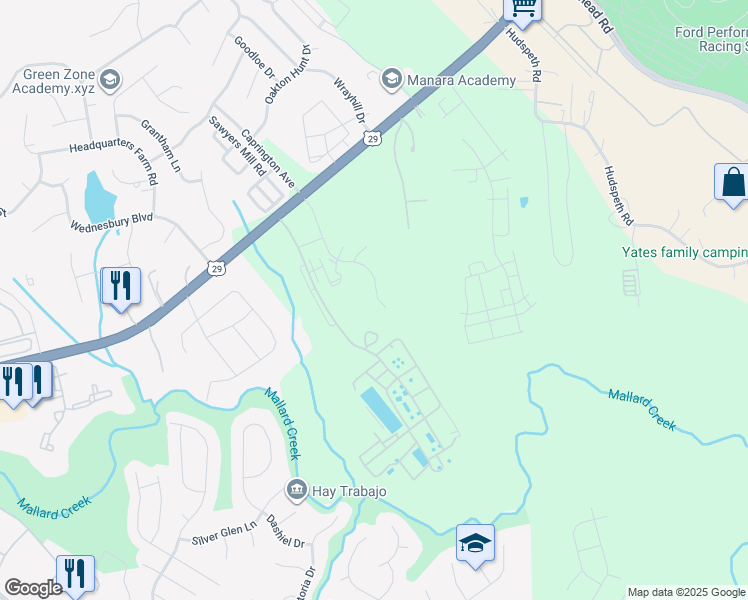 map of restaurants, bars, coffee shops, grocery stores, and more near 11230 Trevi Village Boulevard in Charlotte